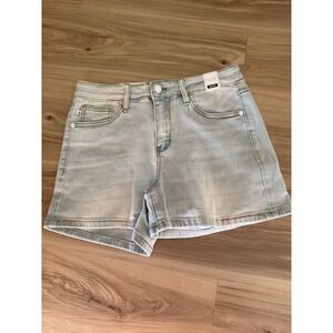 Judy Blue Denim Women's Shorts Size M JB150103 Stretch Light Wash Jean Rainbow